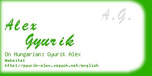 alex gyurik business card